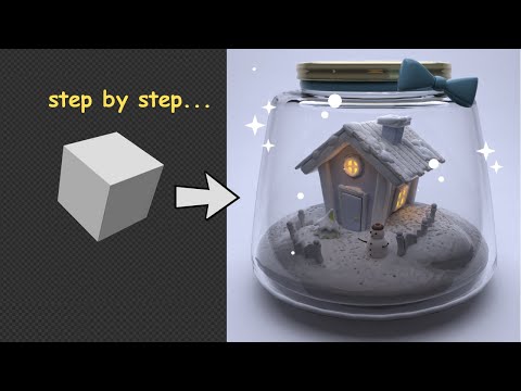 Blender 3D - Create a Snowy Winter House | Blender Beginner Tutorial | step by step process