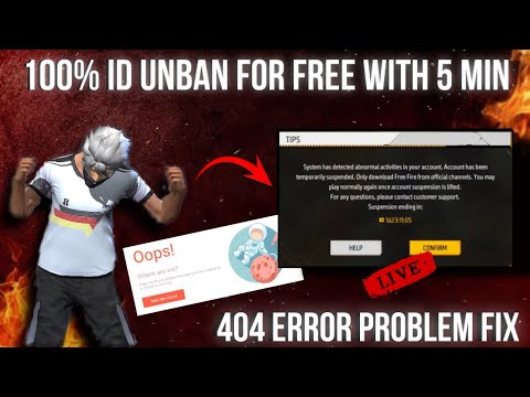 Help Centre 404 Error Problem Solution ✅ Free Fire Account Recovery || How To Unsuspend FF ID 2024