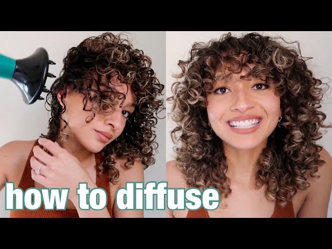 HOW TO DIFFUSE CURLY HAIR FOR BEGINNERS // DETAILED