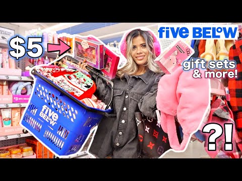 FIVE BELOW CHRISTMAS SHOPPING SPREE! $1 GIFT SETS & STOCKING STUFFERS