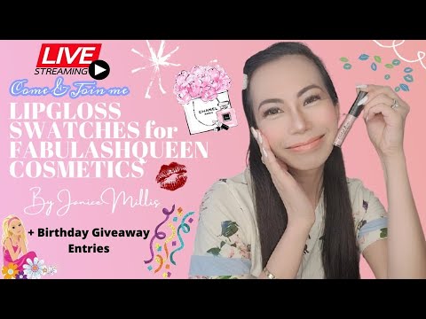 🔴THERE YOU GO AGAIN GUYS || LIPGLOSS SWATCHES TIME || + BDAY GIVEAWAY