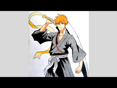 Drawing Ichigo Kurosaki #shorts #short #artsyfam #anime #trending #viral #bleach #bleach #ichigo