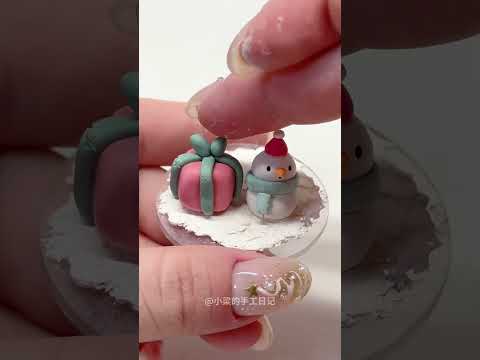 DIY☃️用粉笔做一个小雪人/build a snowman of chalk