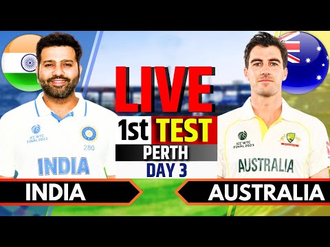 India vs Australia, 1st Test, Day 3 | IND vs AUS Live Match Today | Live Cricket Match Today