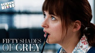 Anastasia Interviews Christian Grey | Fifty Shades Of Grey (2015) | Screen Bites