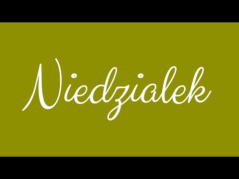 ✎ Niedzialek ✎ English Cursive Handwriting Tutorial