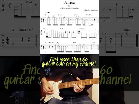 Africa - Solo arranged for guitar  #guitar #africa #solo #toto #tabs