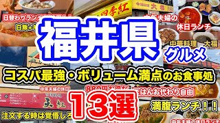 【福井グルメ】コスパ最強・ボリューム満点のお食事処13選【方言：ハイブリッド福井弁】