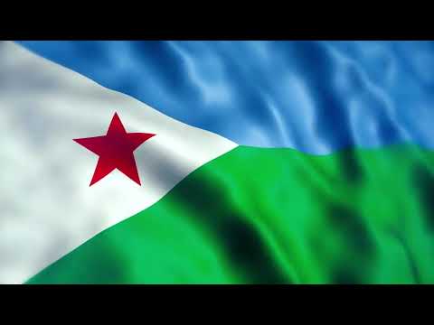 [10 Hours] Djibouti Flag Waving - Video & Audio - Waving Flags