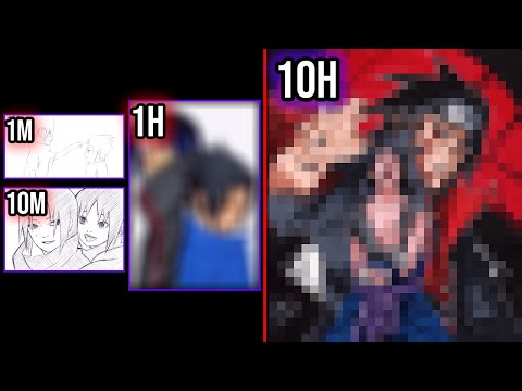 Drawing CHALLENGE |1M, 10M, 1H, 10H| ITACHI and SASUKE [Naruto]