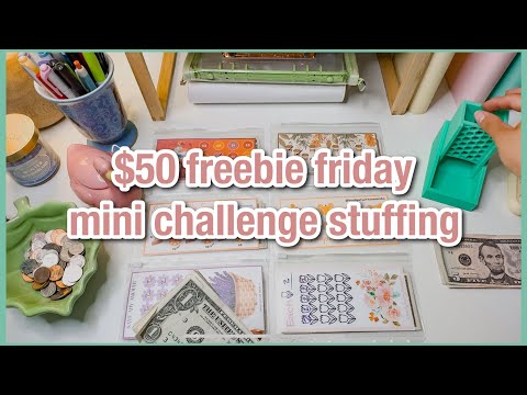 $50 FREEBIE FRIDAY | mini savings challenge stuffing | sep 1 | budgetwithamanda