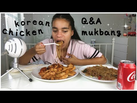 korean chicken mukbang // Q&A