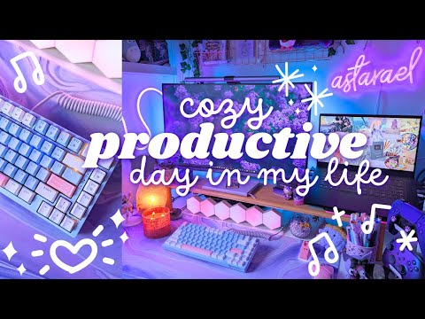 cozy productivity vlog 🌸✨ | aesthetic work with me 🌿💻 cute moments, reading manga