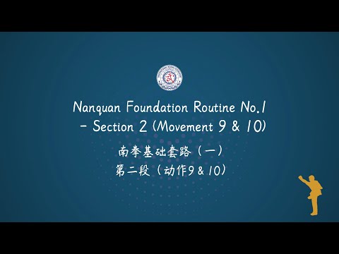 Nanquan Foundation Routine No.1 - Section 2 (Movement 9&10) [Chinese Voice] #iwuf #kungfu #wushu