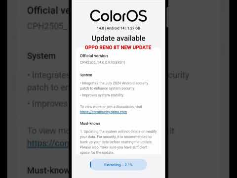 OPPO RENO 8T JULY MONTH UPDATE AVAILABLE #opporeno8t #android15 #coloros15