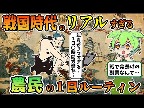 【戦国時代】農民の1日ルーティン！唯一の娯楽は『〇〇』を満たすこと！？【江戸時代歴史解説】