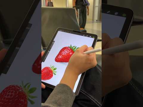 How realistic is this 🍓? #procreate #digitalart #ipadart #illustration #ipad #howtodraw #drawing