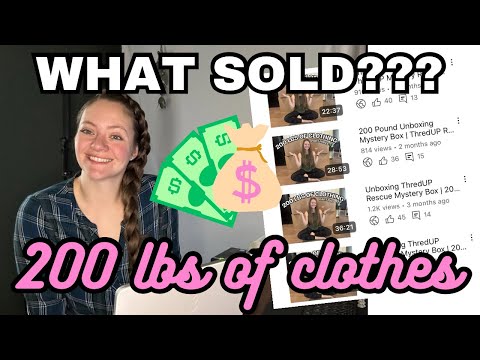 Spoiler: I made my money back with HUNDREDS of items still to sell 😱😱😱 - ThredUP Box Bulk 200 lbs