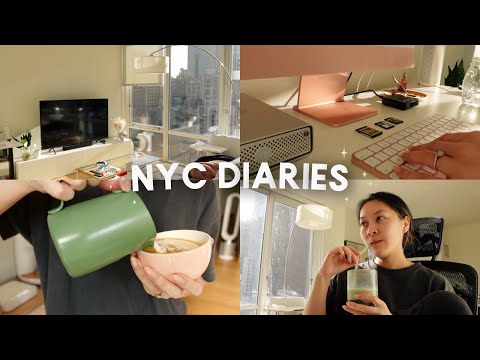 nyc diaries | productive day at home, making coffee, working, what I eat!