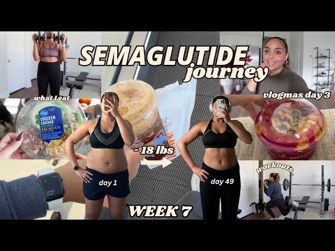 SEMAGLUTIDE JOURNEY *week 7* // Over halfway to my goal weight, grocery haul, what I eat + workouts!