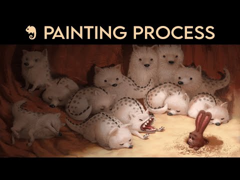 Wolf Pack Painting Process