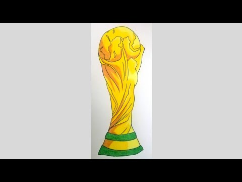 How to draw Fifa World Cup trophy #shorts #short #art #trending #viral #fifa #football #fifa2022