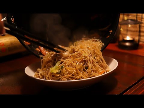 深夜に作る焼きビーフン