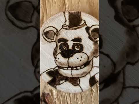 Freddy Fazbear Woodburn art