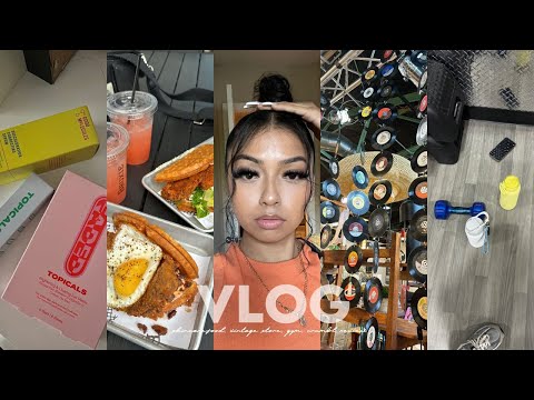 vlog: skincare, vintage store, gym, crumbl cookie review