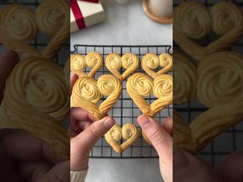 ハートの絞り出しクッキー🫶 #クッキー #cookies #お菓子作り #バレンタイン #バレンタインレシピ #valentine