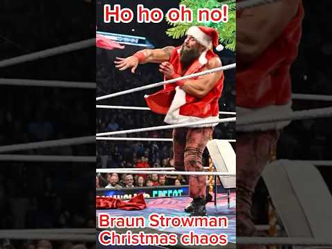 Braun Strowman Santa Claus vs Carmelo Hayes #braunstrowman #smackdownhighlights #carmelohayes #short