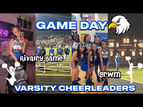 DAY IN THE LIFE OF A VARSITY CHEERLEADER EDITION | School Vlog + Rivalry Game