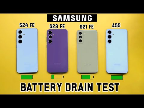 Samsung S24 FE vs S23 FE vs S21 FE vs A55 Battery Drain Test | BATTERY TEST