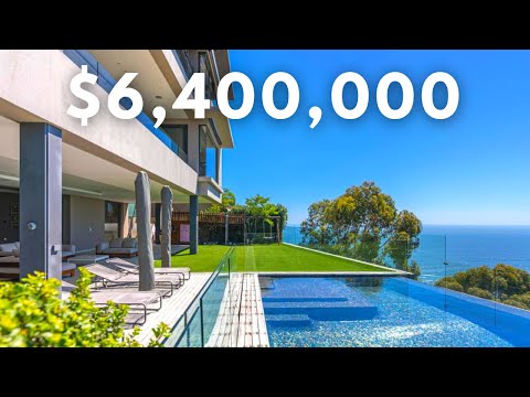 Touring the MOST STUNNING MODERN MANSION with basketball court and ocean views in Cape Town!