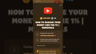 How to manage your money like the 1% | Memefi video code | #memefivideocode #shorts