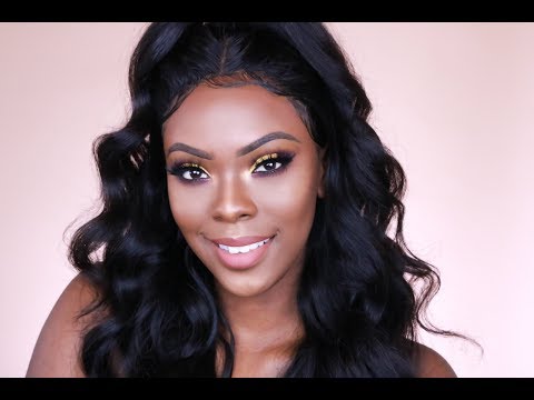 Spring Glitter Eye Look + Styling My Hair