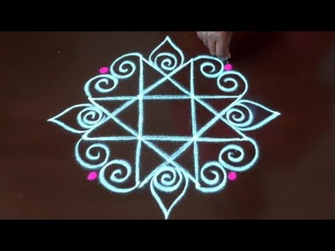 4*2 dots Dipawali special Rangoli🌺thipkiyanchi rangoli🌺muggulu🌺Diwali kolam🌺लक्ष्मीपूजनरंगोली