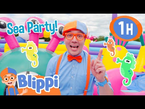 Blippi's Super Sea Foam Play Party! | Animals for Kids | Educational Videos | Learn about Animals