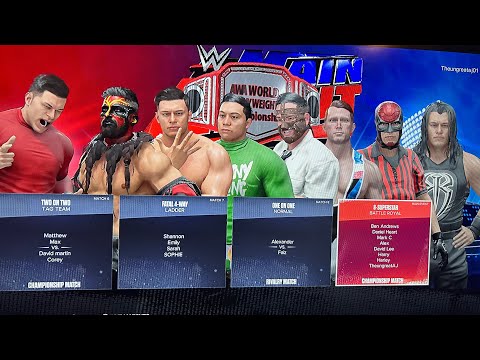 WWE 2K24 - AWA Main Event: 8 Man battle royal! AWA world heavyweight championship match