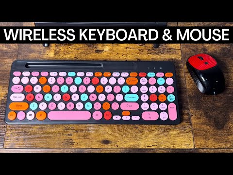 Retro Wireless Keyboard & Mouse | Super Fun and So Useful!