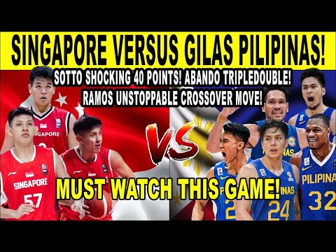 GILAS PILIPINAS vs SINGAPORE - Ramos Pogi Shocking Crossover Ankle Breaker! FIBA Qualifiers 2k