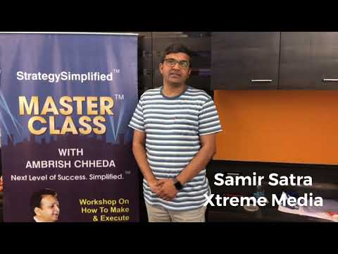 Testimonial By Mr. Samir Satra, Xtreme Media Pvt. Ltd., for Business Scaling Up MasterClass®