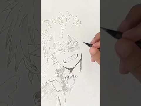 Drawing Todoroki Boku no Hero #drawinganime #bokunohero #todoroki #shortsvideo #bnhaedit