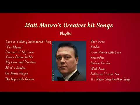 Matt Monro's Greatest Hit Songs