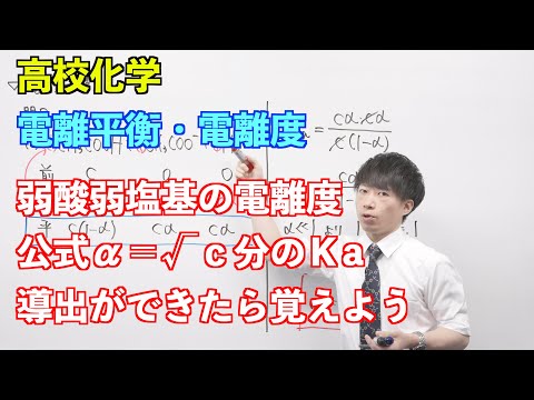 【高校化学】平衡⑧ ～電離平衡・電離度〜