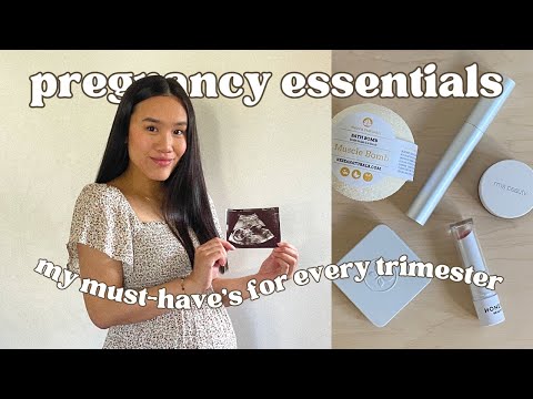 my pregnancy must-have’s | essentials for every trimester! (clothes, skincare, products)