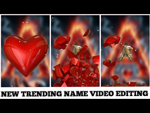 Trending broken heart nameart video editing in Alightmotion app | broken heart nameart video editing