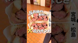 【宮城グルメ】反則級の美味しさ🍖大迫力のサンド🥪#宮城 #松島 #宮城旅行 #宮城グルメ #サンドウィッチ #japantravel #japanesefood #miyagi #shorts