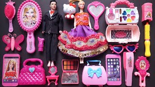 2 Minutes Satisfying With Unboxing Hello Kitty Barbie Doll Makeup Toys Collection ASMR