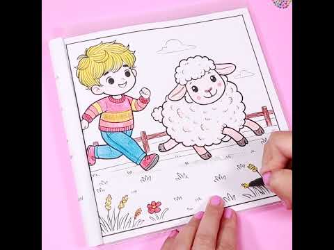 Kid & Animal Cute Coloring Page | Kids Coloring Fun  #coloringforkids  #coloringfun